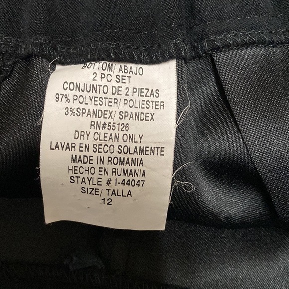 Black Faux suede pants elastic back waist with zipper size 12‎ (471) - Picture 7 of 7